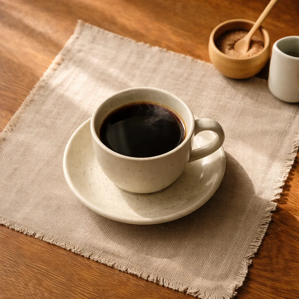 フィルターコーヒーとリネン